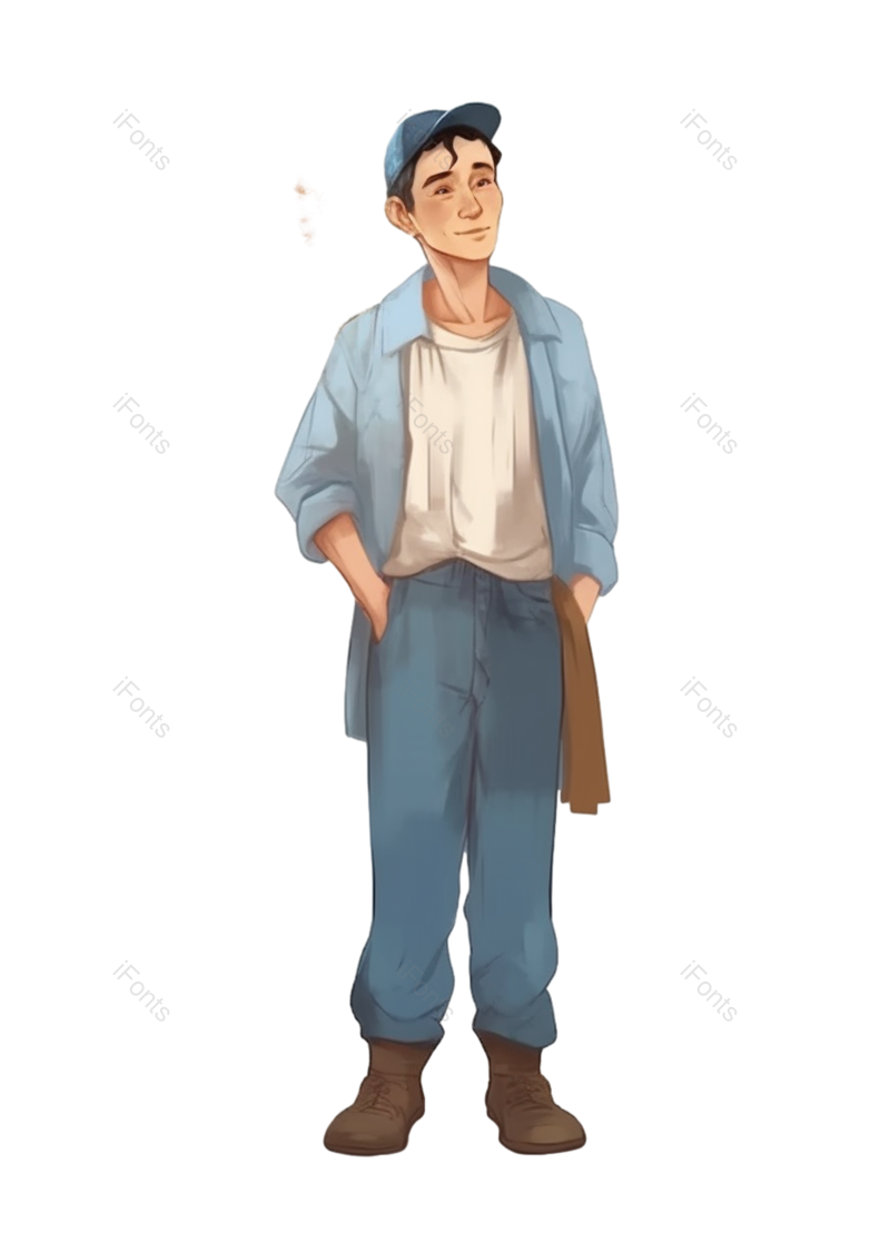 插画图片,人物插画元素,手绘人物PNG,人物免抠素材